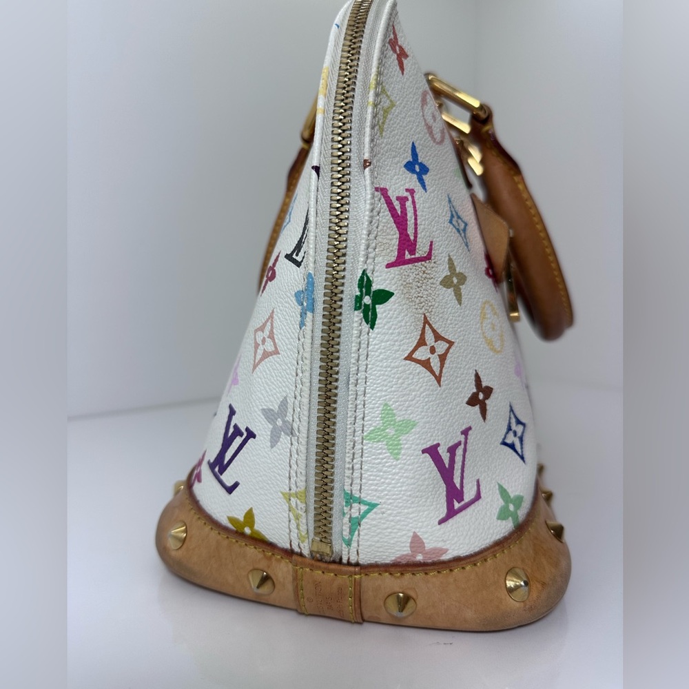 Louis Vuitton super rare mirkami White Multicolor vintage Alma - Picture 8 of 12